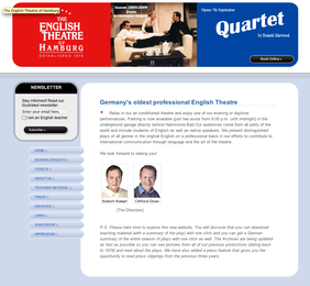 Neue Website des English Theatre of Hamburg